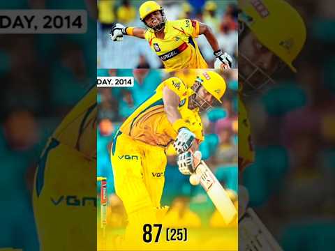 suresh raina 25 balls 87 runs in ipl 2014🔥#shorts #youtubeshorts #trending