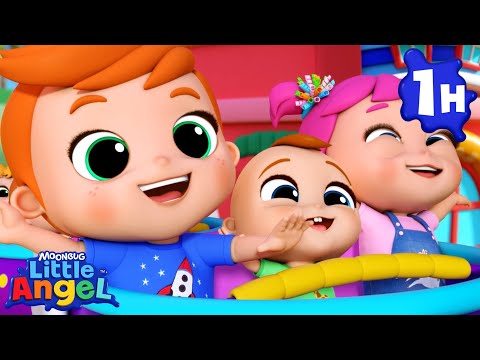 Roller Coaster Run | Little Angel | Melody Time: Moonbug Kids Songs