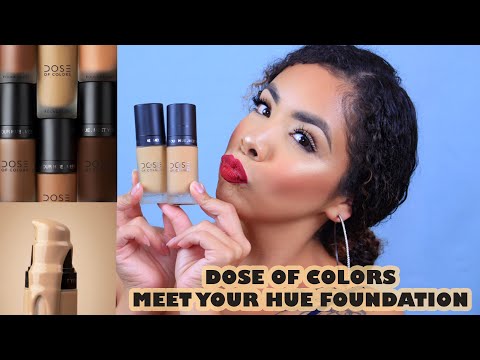 NEW DOSE OF COLORS FOUNDATION | REVIEW + DEMO.. Is it worth it? #DoseofColorsfoundation #Meetyourhue