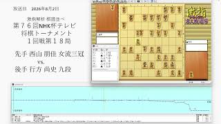激指解析 第７６回 NHK杯 １回戦第1８局 西山 朋佳 女流三冠 vs. 行方 尚史 九段