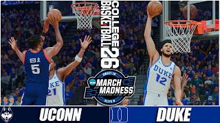 Elite 8 | UConn vs Duke March Madness | PS5 Simulation