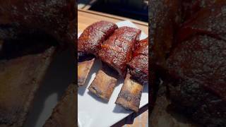 Bacon Wrapped Smoked Dino Beef Ribs #ribs #beef #brisket #bacon
