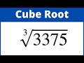 Finding the Cube Root of 3375