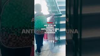 Así se ve un refugio antiaéreo en una escuela ucraniana