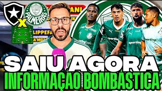 SAIU AGORA! JORNALISTA TRAZ  INFORMAÇÃO BOMBÁSTICAS LA DO PALMEIRAS, VEJAM ISSO TORCEDOR..