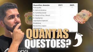 QUANTAS QUESTÕES DE CADA MATÉRIA CAÍRAM NA PROVA DA PF?