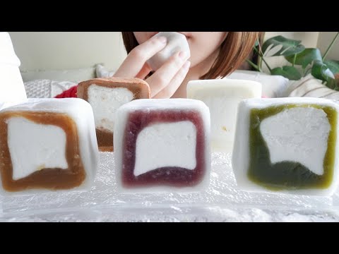 【咀嚼音】やわらかすぎる食感がたまらない"MOCHI cube"を食べる【ASMR/EATINGSOUNDS】