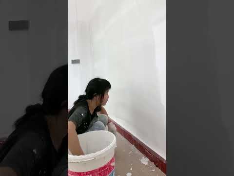 How to Prepare Tiles Wall ,​ Wall paint​ Fast & Beauty part  6282