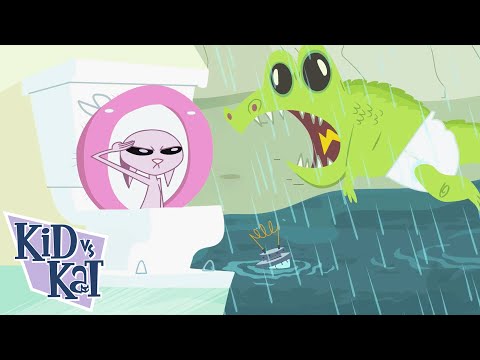Por el desagüe | Niño Vs. Gato - WildBrain | Películas para niños