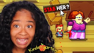 I Stabbed My Teacher... by accident?| Kindergarten [ENDING]