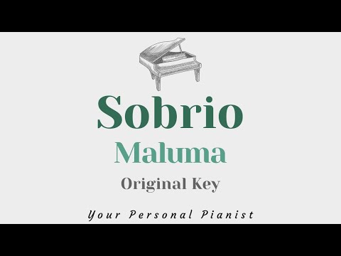 Sobrio – Maluma (Original Key Karaoke) – Piano Instrumental Cover with Lyrics