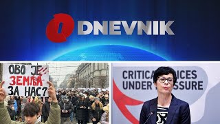 O Dnevnik: Kako i na koji način će prestati kriza u Srbiji? / Marta Kos o medijskoj slobodi