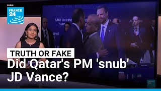YouTube video thumbnail: Was JD Vance 'Snubbed' by Qatar's Prime Minister? Doha, Washington say Context is Missing 