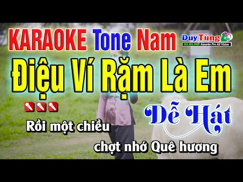 Karaoke || Điệu Ví Rặm Là Em – Tone Nam ( Bản Phối 2022 ) Nhạc Sống Duy Tùng