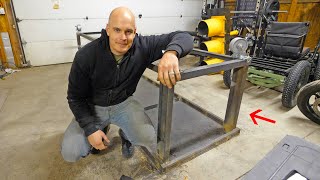How to Build a MASSIVE Metal Shop Table  - 600+ LBS!