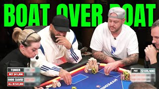 Nasty FULL HOUSE over FULL HOUSE Shocks The Table