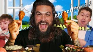 Jason Momoa eats HOT WINGS | DUB