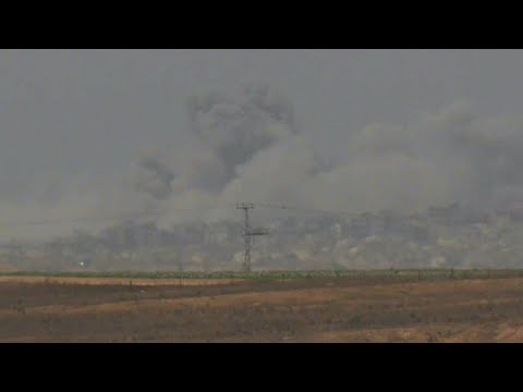 Heavy smoke billows amid Israeli operations and aid airdrops in central Gaza | AFP