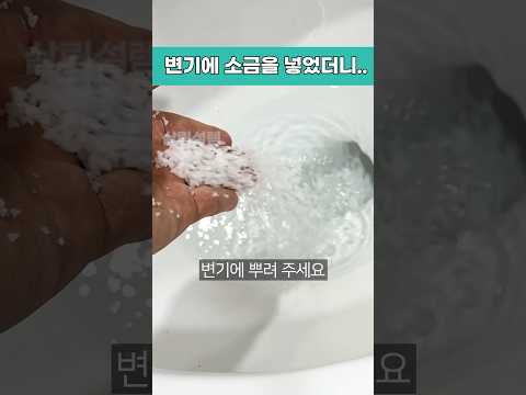 변기에 소금을 넣어서 청소 해보세요! #shorts