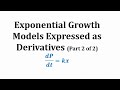 Exponential Growth and Population Dynamics