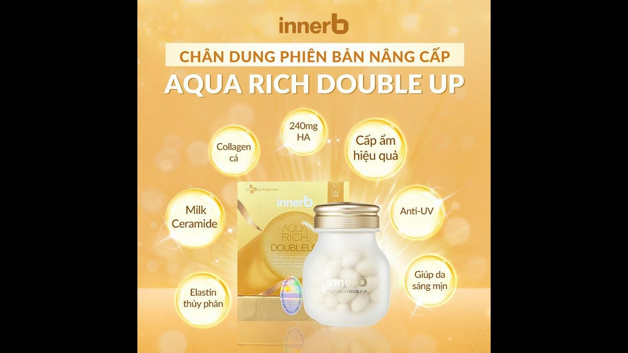 Thực Phẩm Bảo Vệ Sức Khỏe InnerB Aqua Rich DoubleUp  56 Viên