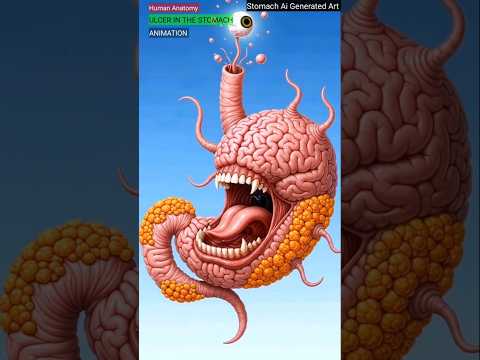 Stomach Ulcer Explained | Human Anatomy AI Animation | Educational Digestive System Video