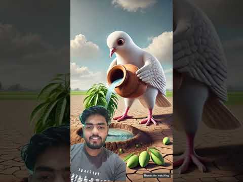 Hungry farmer drinks all the juice of the watermelon and then the pigeon plants a mango tree #ai