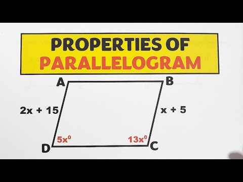 Properties of Parallelogram - Opposite Sides and Consecutive Angles Grade 9 Math