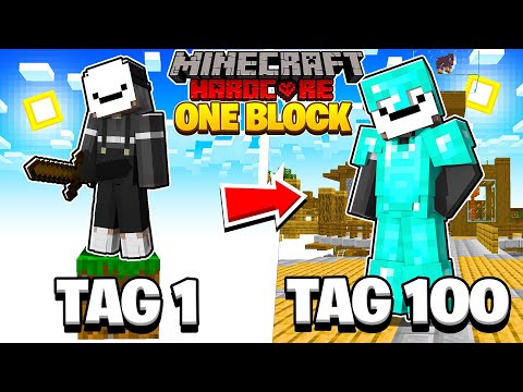 Ich Überlebe 100 Tage in ONE BLOCK Minecraft Hardcore