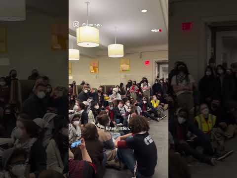 Brown University Jewish students stand with Gaza