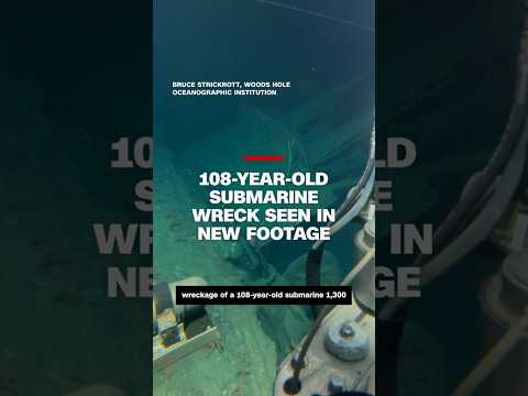 108-year-old submarine wreck seen in new footage