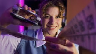 ASMR CONSULTA COM NUTRICIONISTA ✨Medidas, análise de gordura corporal, atenção pessoal, etc