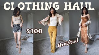 CLOTHING HAUL 🛍 21 Thrifted Pieces for $300! UNBOXING & TRY-ON