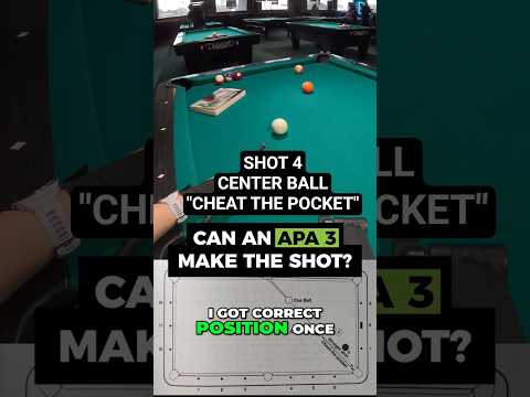 Shot 4 – Center Ball "Cheat the Pocket" 🎯 #99ShotsChallenge #Billiards #PoolChallenge #apa