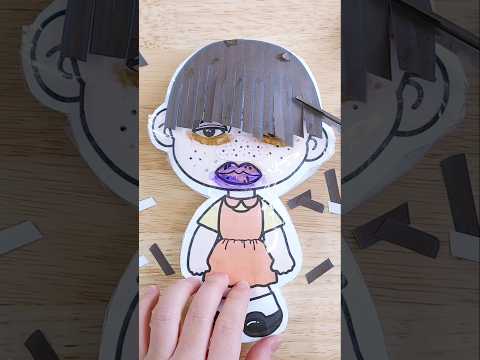 Squid game 오징어게임 #asmr #paperdiy #papercraft #kawaii #종이놀이 #paperdoll #skincare #pimple