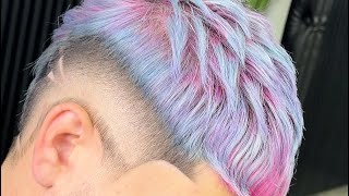 Corte de cabello desvanecido más peinado