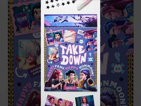 Scrapbooking | KPop Demon Hunters Huntrix Takedown (HUNTR/X) 케이팝 데몬 헌터스 헌트릭스 다꾸 Journaling