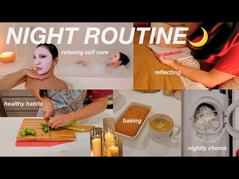 NIGHT ROUTINE: romanticize evenings at home, self care & productivity + living alone motivation