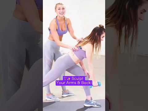 🏋️‍♀️✨ Sculpt Your Arms & Back! High-Impact Rows & Tricep Extensions Gym Workout for Toned Body.