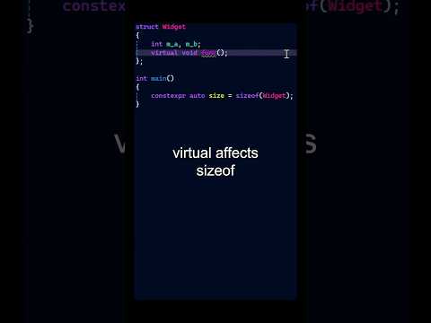 virtual affects ‘sizeof’ in C++