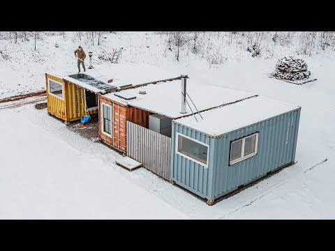 Massive Shipping Container UPGRADE - solar set up for winter climates!