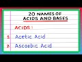 Acids and Bases Identification