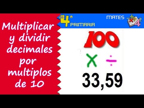 Multiplicar y dividir decimales por la unidad seguida de ceros