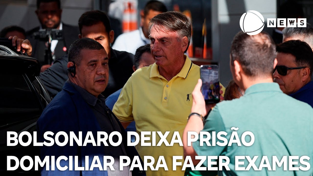 Bolsonaro sai da prisão domiciliar pela primeira vez para exames médicos neste sábado