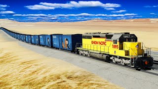 Overheated Brakes Freight Trains High-Speed Accidents #40 ✅ BEAMNG.Drive STREAM