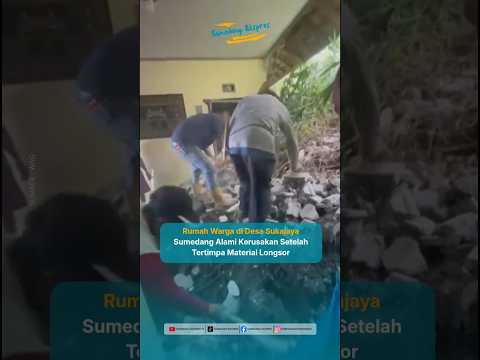 Rumah Warga Desa Sukajaya Sumedang Alami Kerusakan Setelah Tertimpa Material Longsor