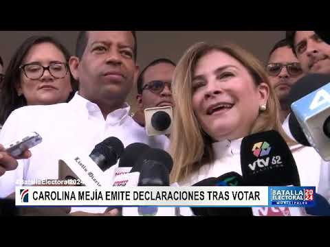 #BatallaElectoral2024: Carolina acude a votar y exhorta a dominicanos ejerzan su derecho en orden