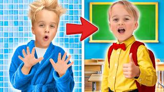 يتعلم الأطفال روتين الصباح باستخدام قائمة المهام