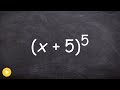 Understanding Binomial Expansion and Pascal's Triangle