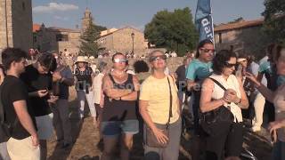 Crowds gather in Spanish cities to see country's first total solar eclipse in over a century